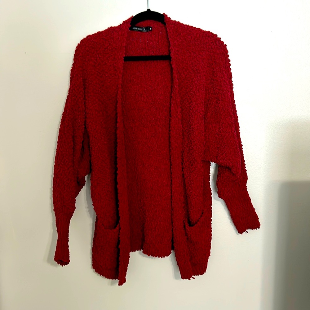 Maroon comfy cardigan